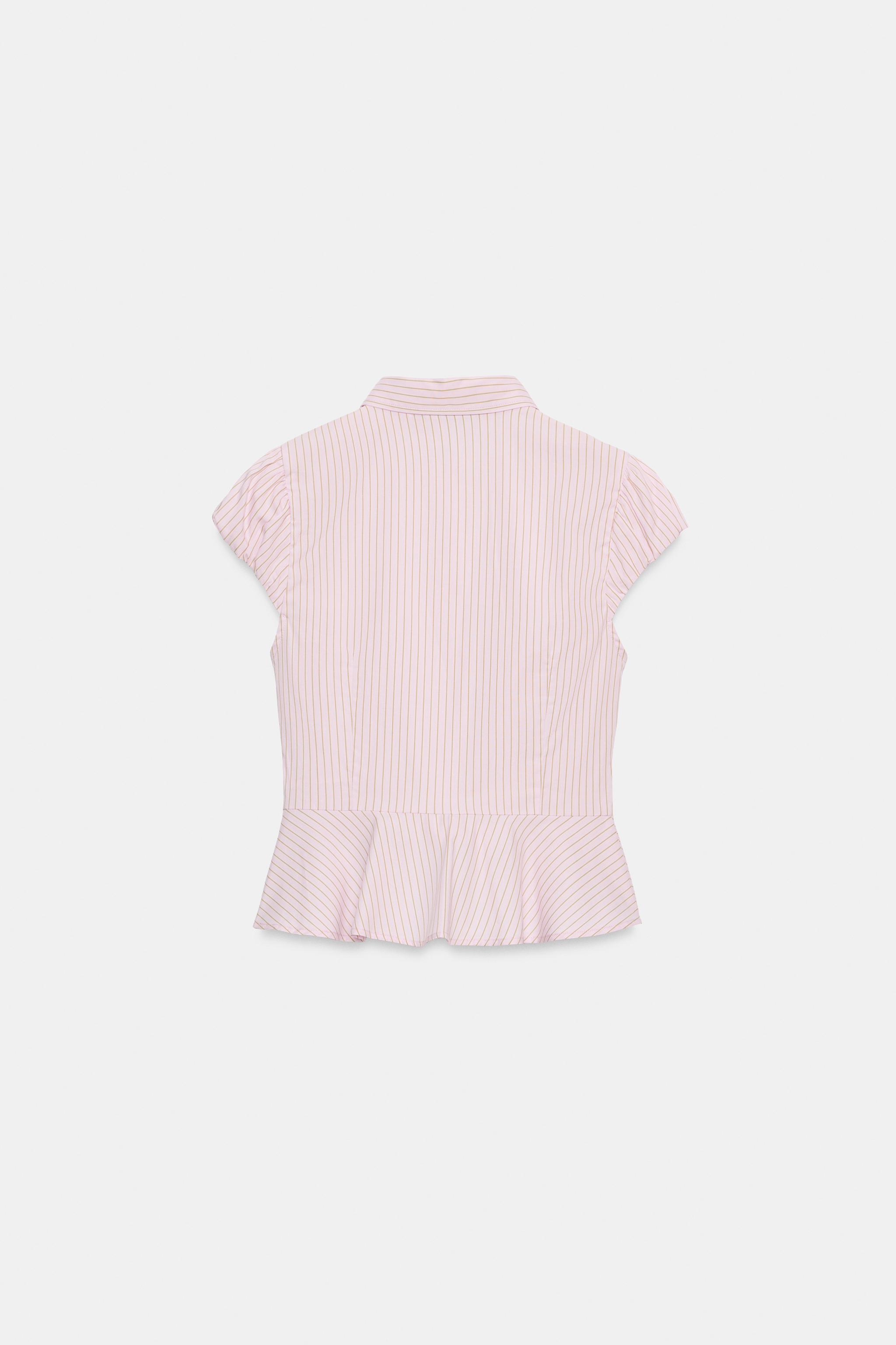 SOLID PEPLUM SHIRT