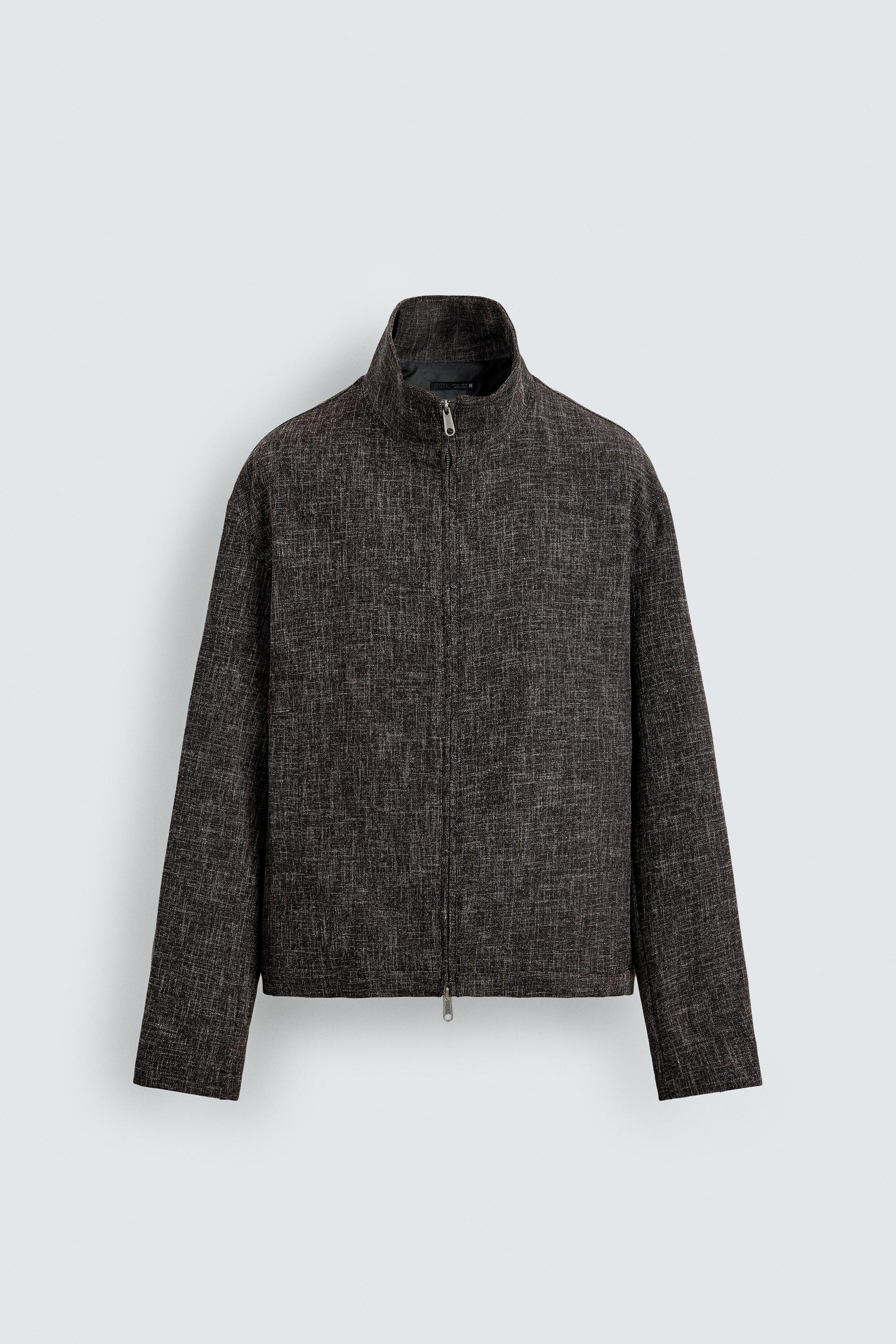 RELAXED FIT TEXTURED OVERSHIRT - Brown | ZARA United States