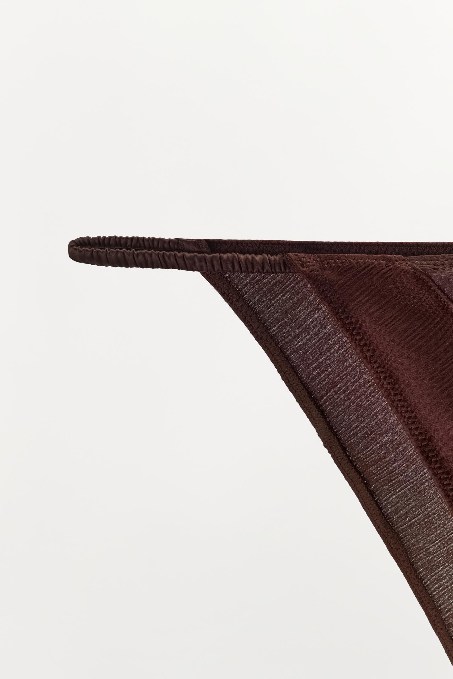 Трусы-брифы Combined, шёлк — Zara, цвет: Тёмный коричневый — фото 6