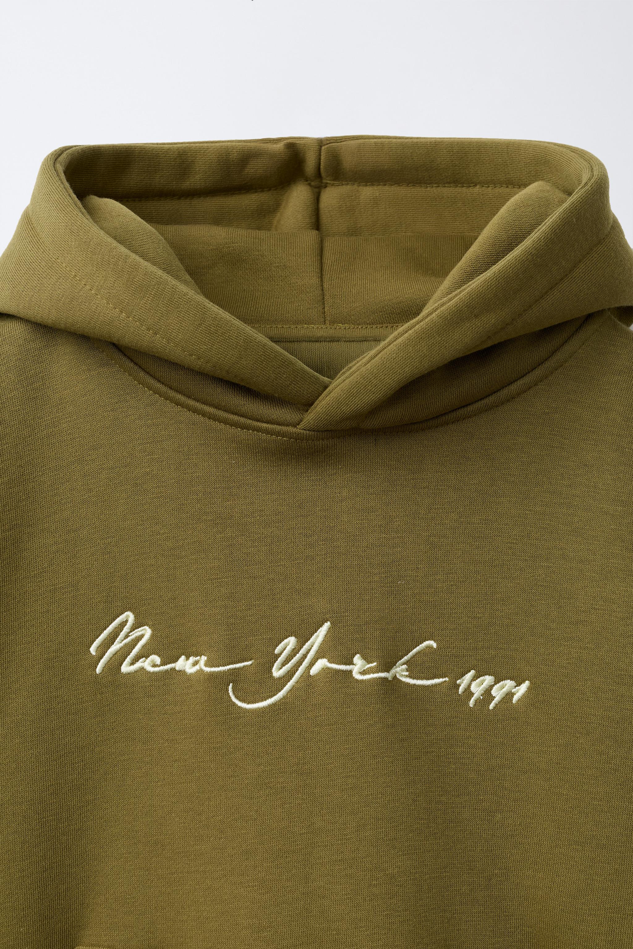 EMBROIDERED TEXT HOODIE