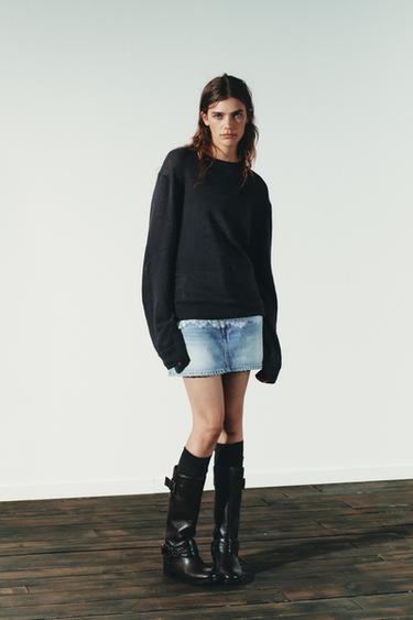 TRF DENIM SKORT - Light blue by Zara