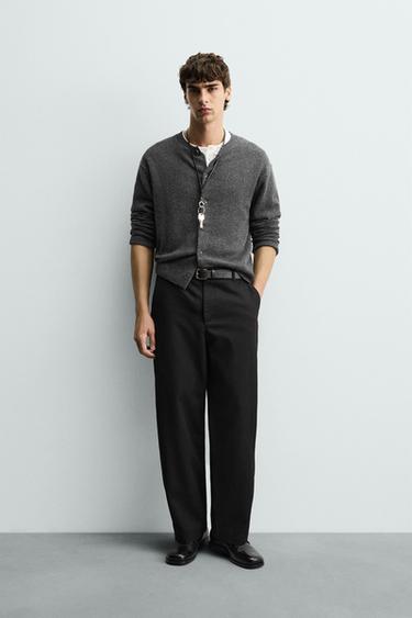 PANTALÓN BALLOON FIT ESTRUCTURA - Negro de Zara