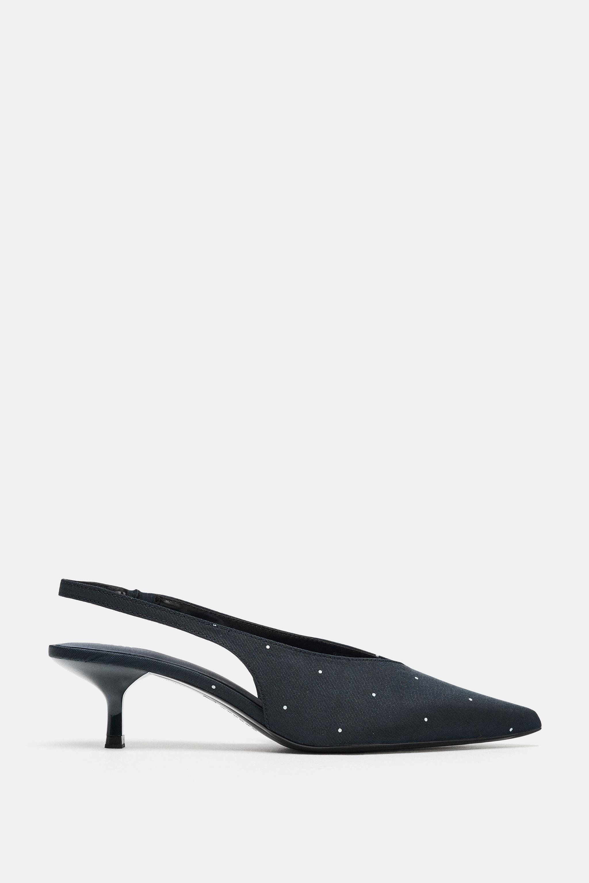PRINTED SLINGBACK HEELS