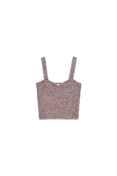 TWISTED KNIT CROP TOP