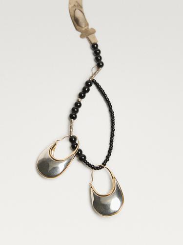 Pendientes anilla combinada - Plata de Zara - Imagen 0