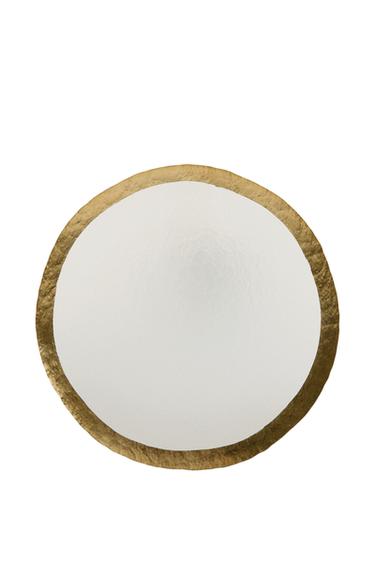 Zara GLASS SERVICE PLATE WITH RIM - 金色