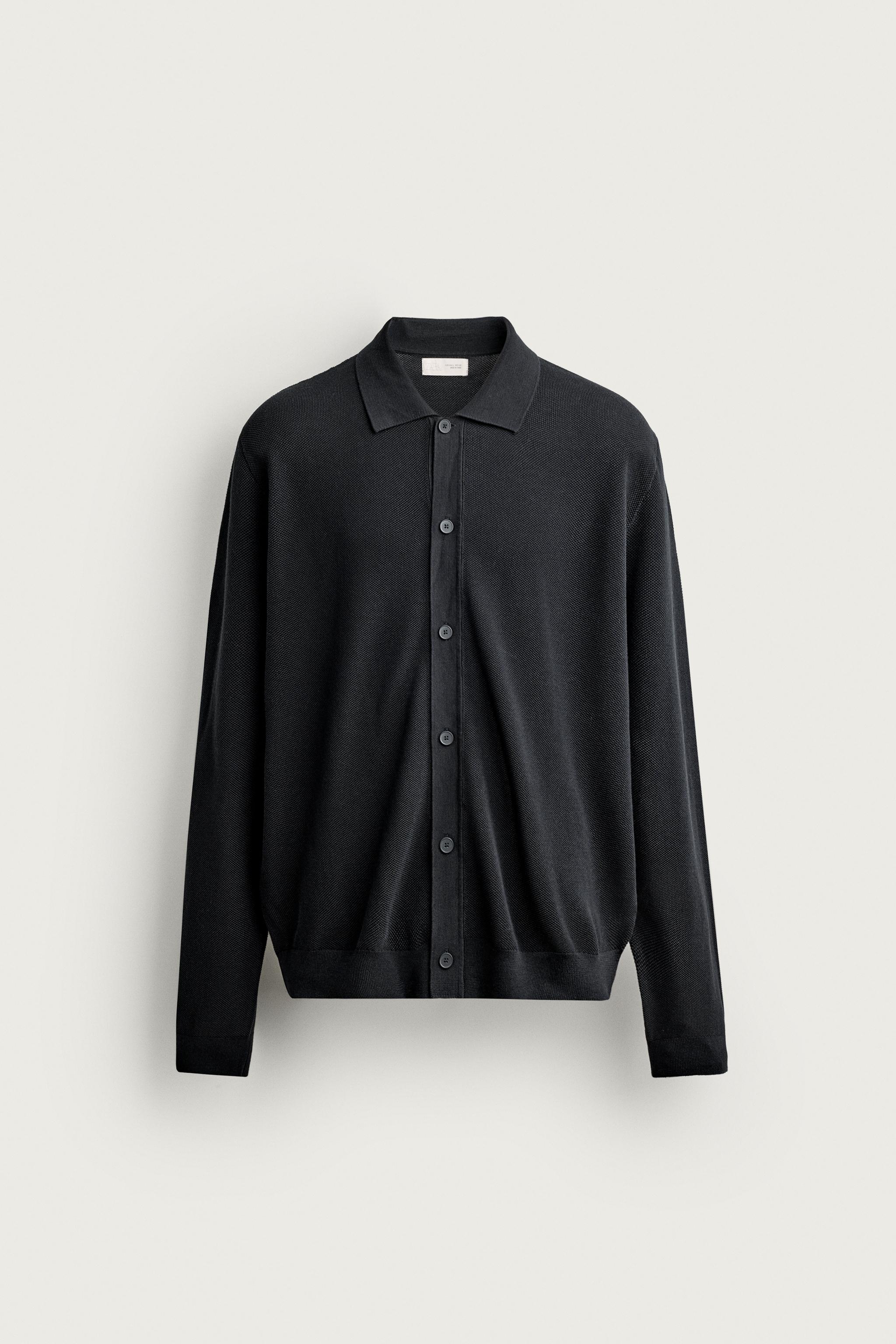 REGULAR FIT CARDIGAN — Navy blue