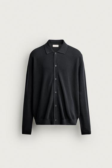 كارديغان بقصة عادية - بحري الخاص بـ Zara