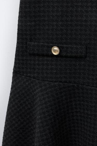 HOUNDSTOOTH DRESS - Black / White by Zara - Image 2