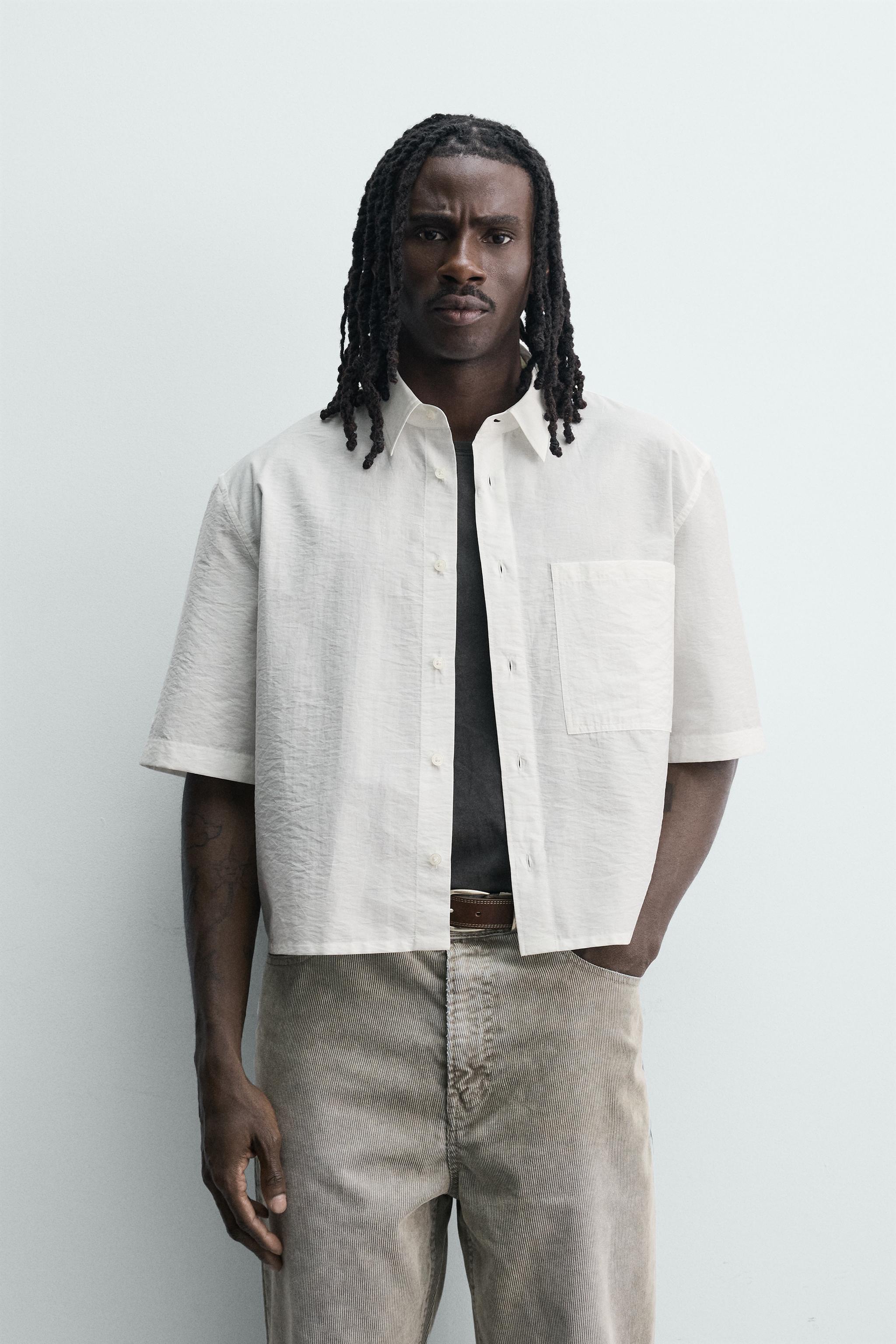 CHEMISE COUPE BOXY À POCHE