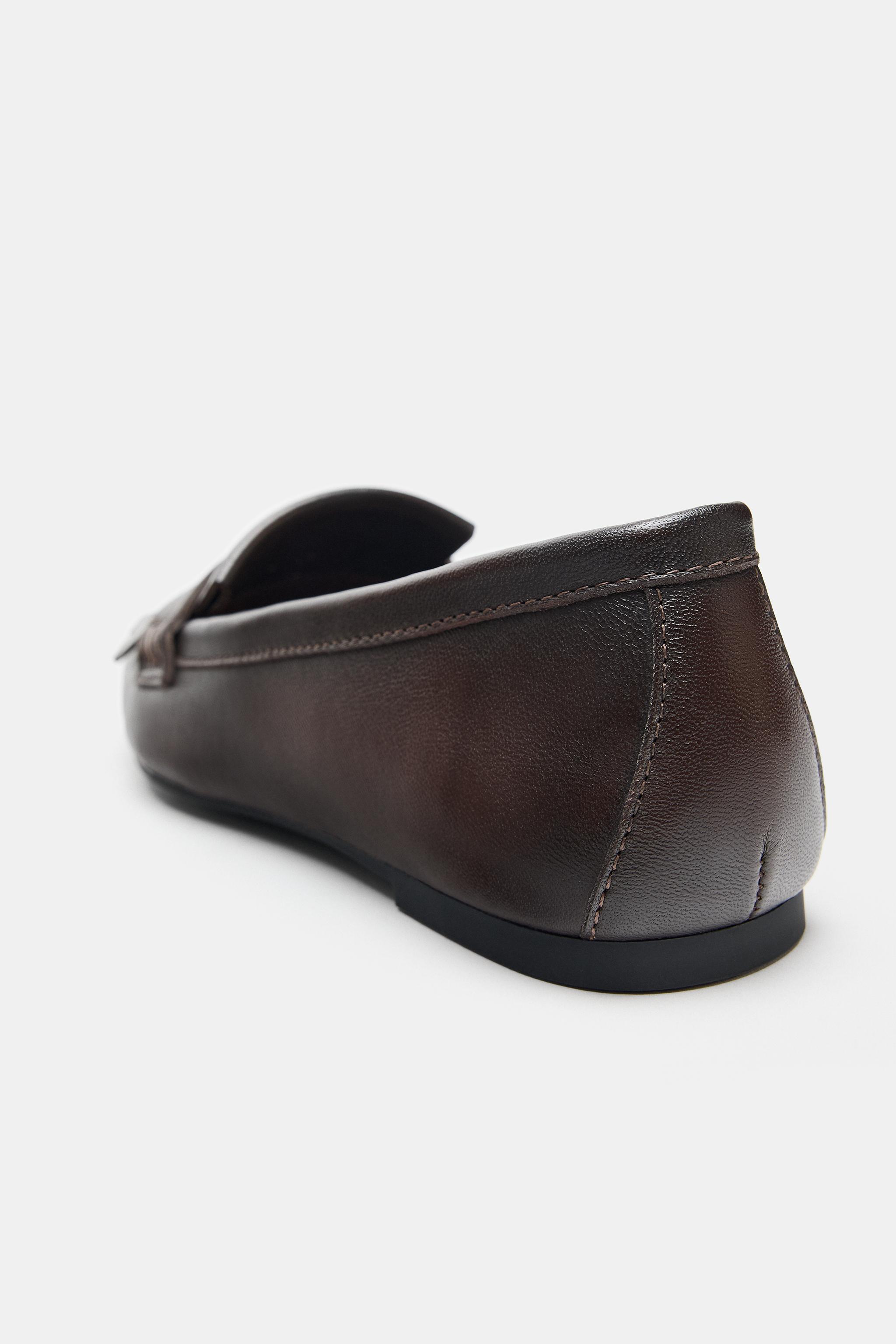 Zara Püsküllü Deri Makosen görsel 6