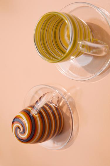 BOROSILICAAT MOK MET SPIRAAL EN SCHOTEL - Groen van Zara