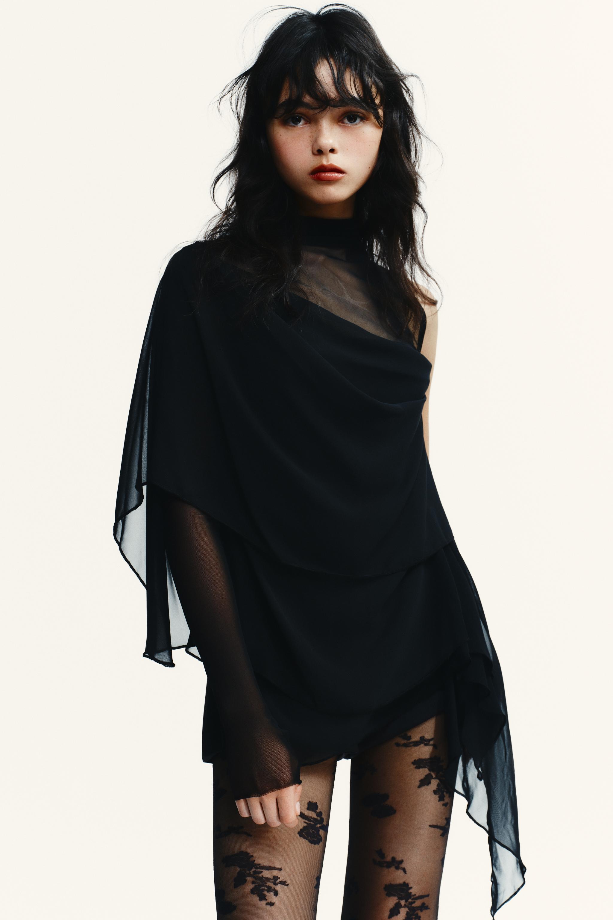 LAYERED TULLE TOP - Black | ZARA Canada