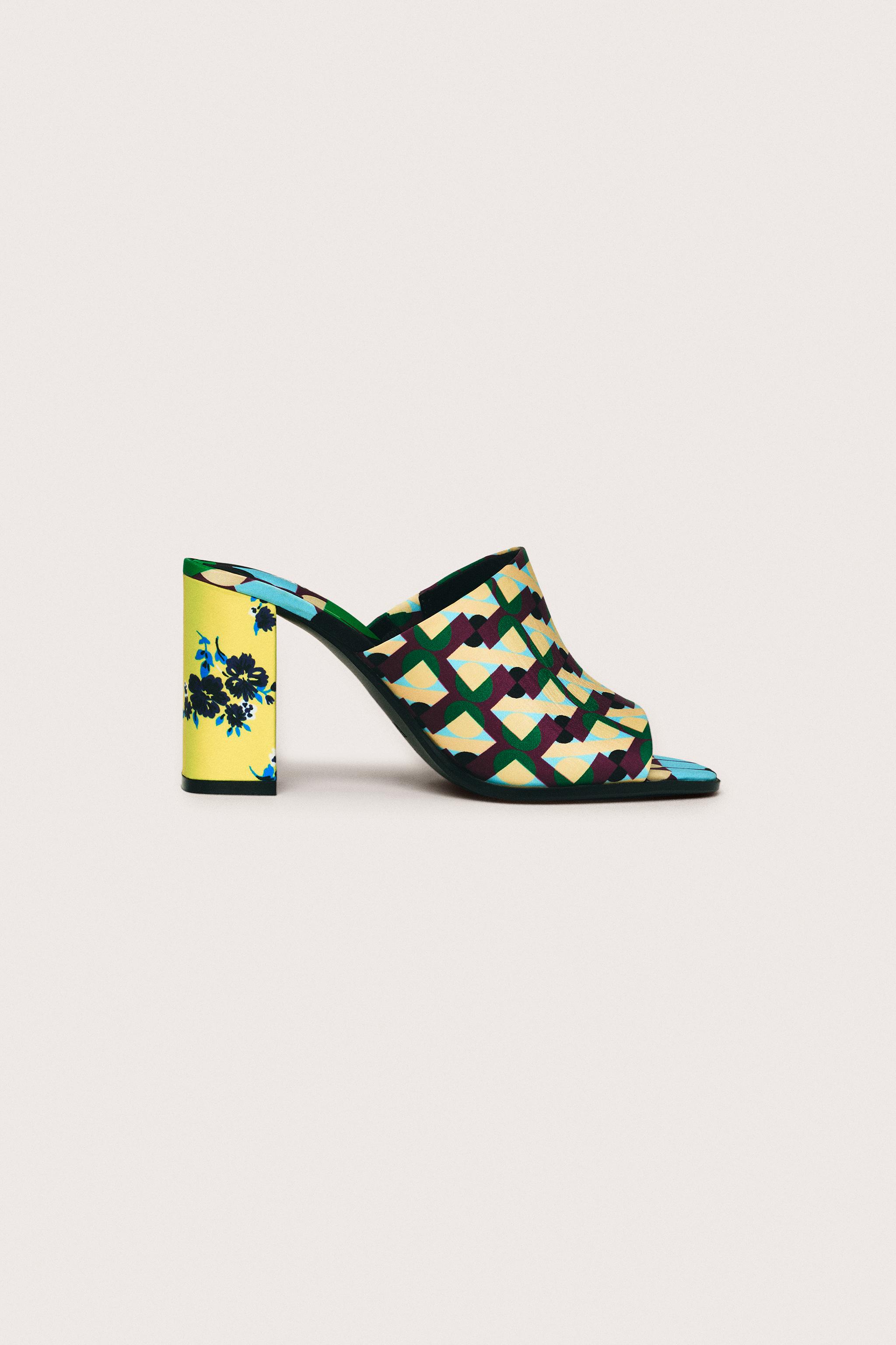 LIMITED EDITION PRINTED MULE HEELS