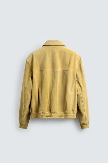 BLOUSON RELAXED EN DAIM - Jaune de Zara - Image 7