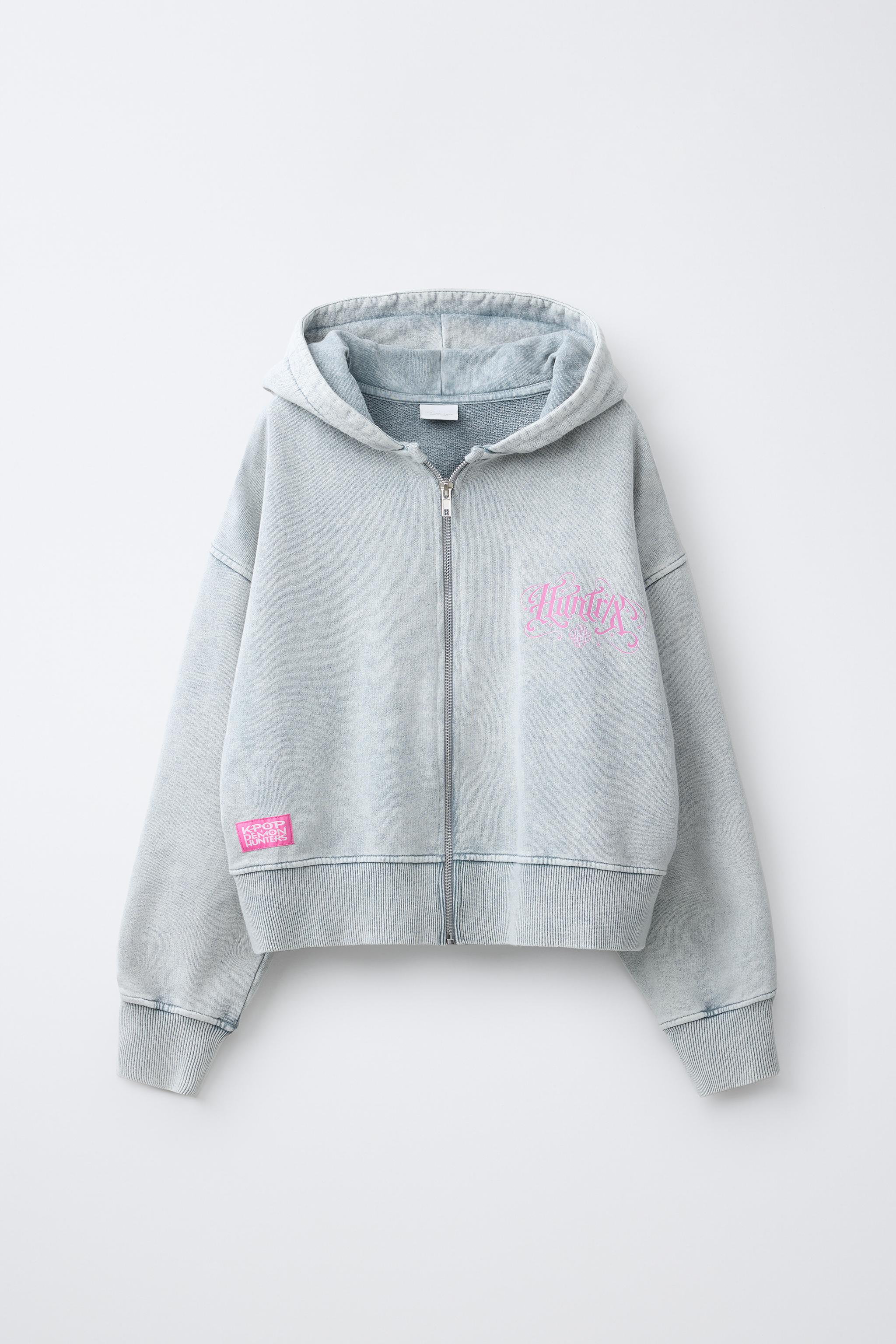WASHED EFFECT ZIP HOODIE KPOP DEMON HUNTERS™ NETFLIX ©