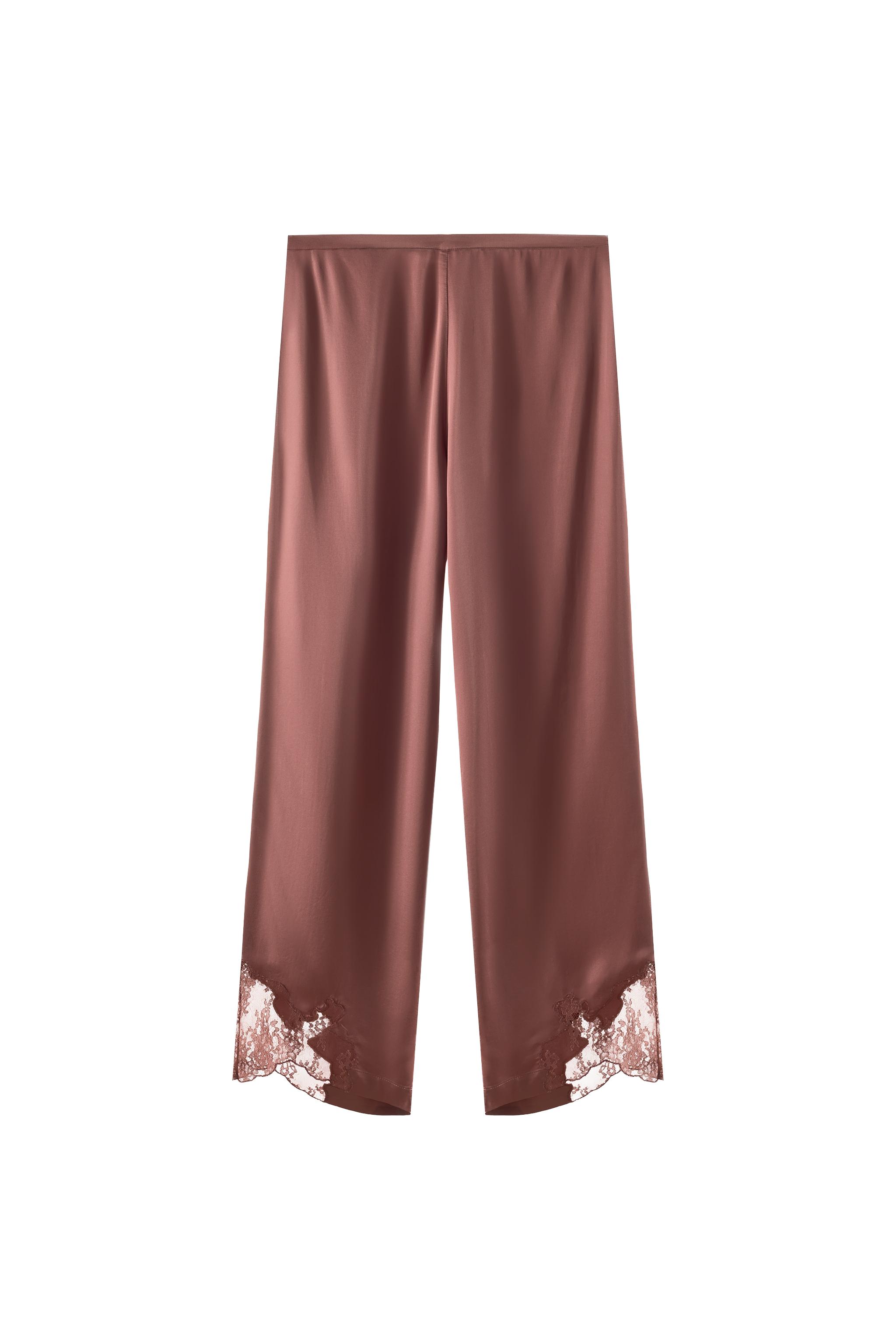 PANTALÓN LENCERO SATINADO ENCAJE