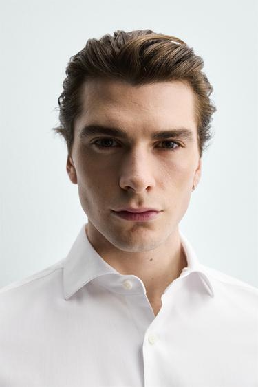 SLIM FIT BARREL CUFF SHIRT - White by Zara - Image 4