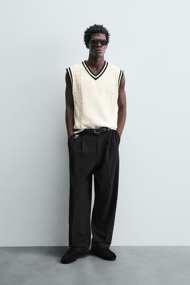 TEXTURED KNIT WAISTCOAT - Oyster-white by Zara - Image 0