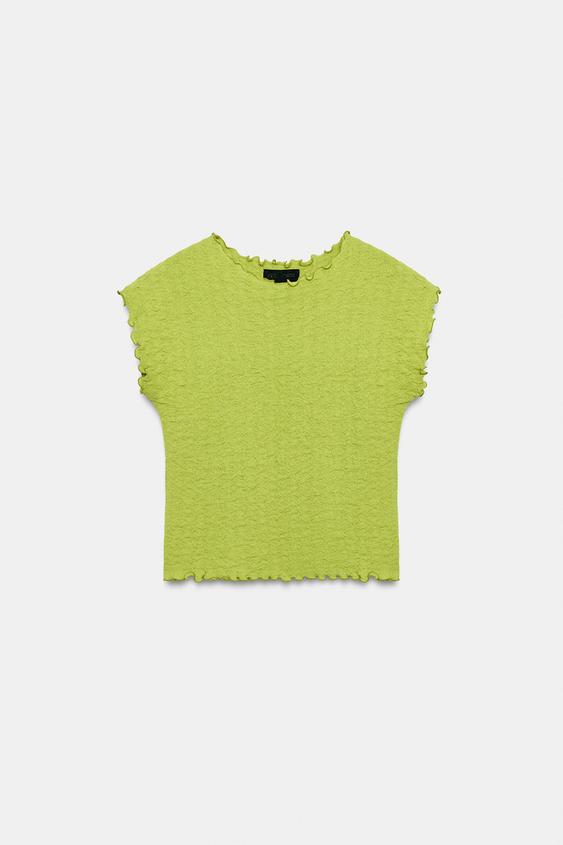 STRUCTURED KNIT TOP - Pistachio by Zara - Image 0