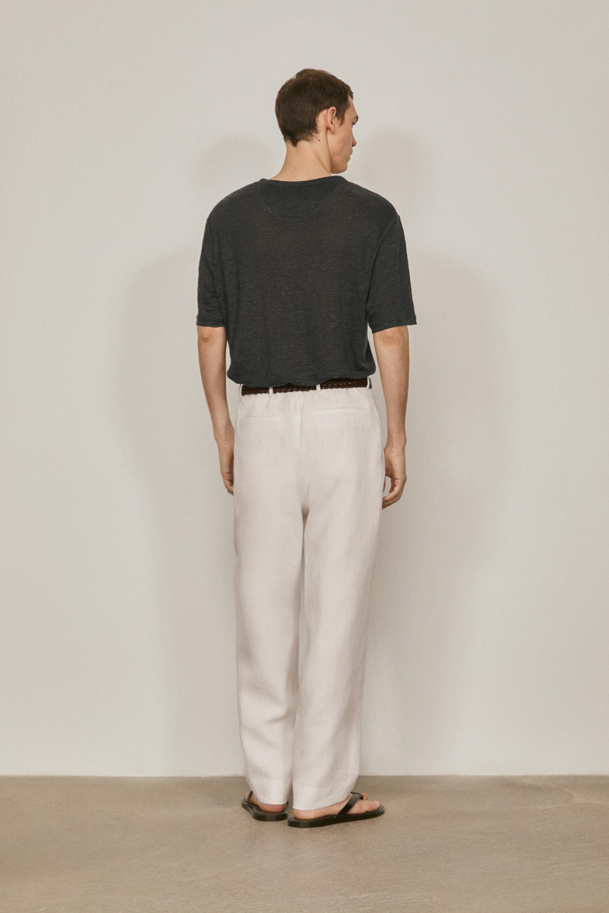 100% linen short sleeve T-shirt