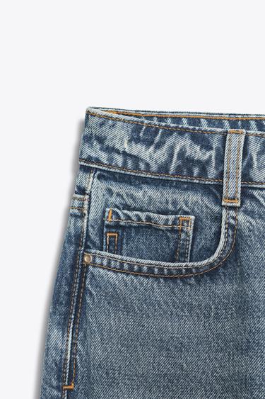 JEANS Z.02 STRAIGHT ANKLE HOCH - Blau / Grün von Zara