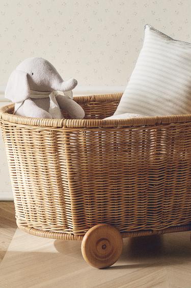 CHILDREN'S RATTAN BASKET - Light beige by Zara - Image 6