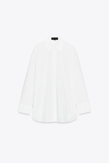 Zara OVERSIZED SHIRT WITH BACK DETAIL - White - Image 0