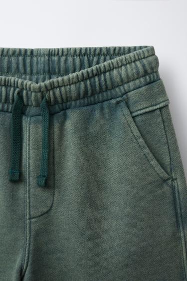 BERMUDA EFFET DÉLAVÉ - Vert bouteille foncé de Zara - Image 2