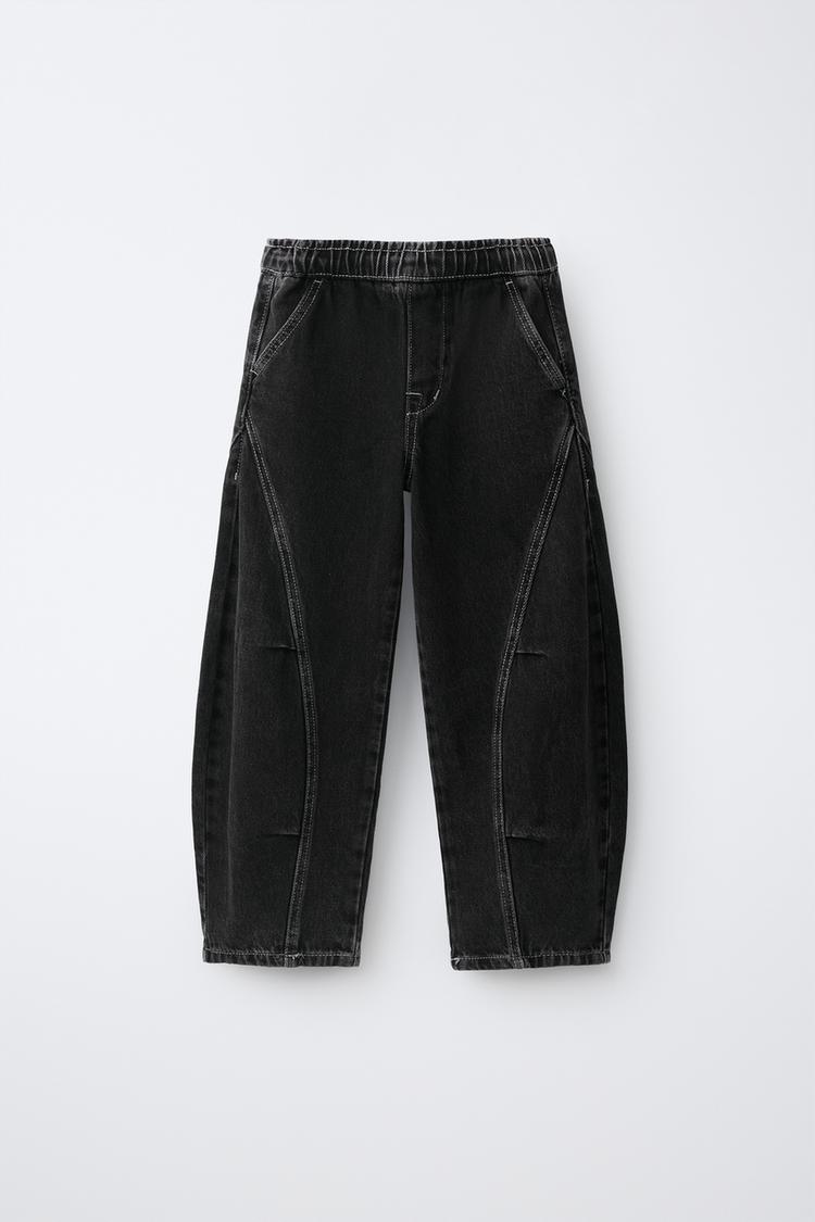 Jeans barrel costuras