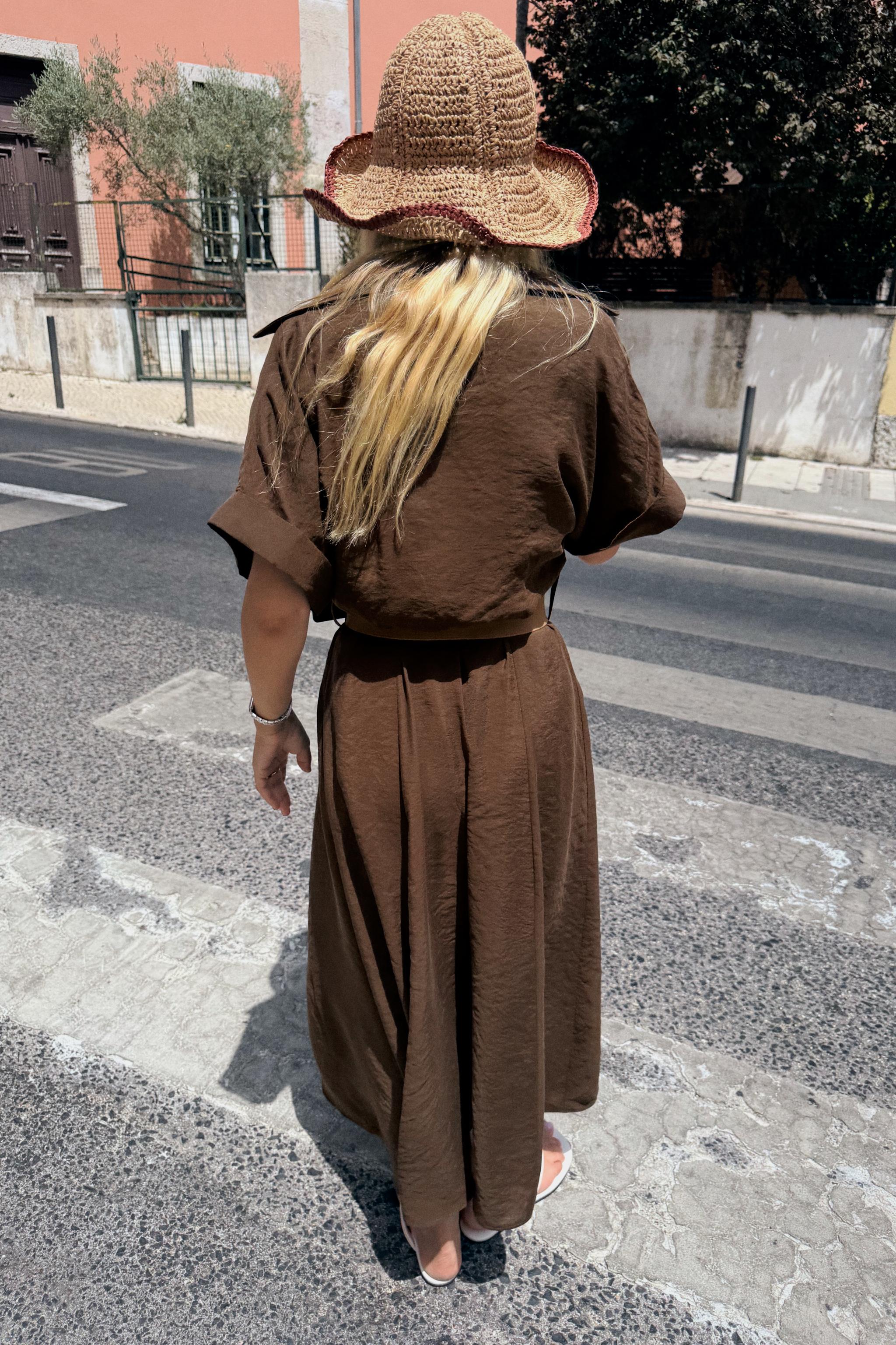 Zara Kemerli Midi Elbise görsel 4