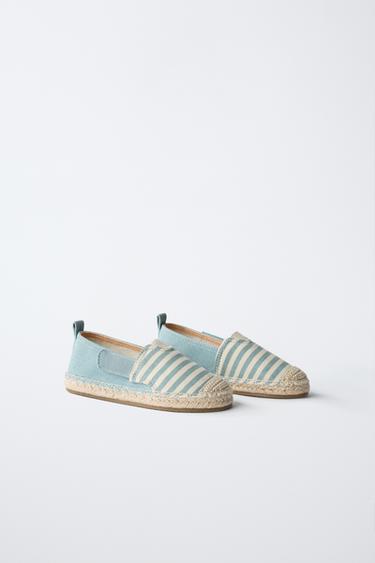 ESPADRILLES EN JUTE À RAYURES - Bleu de Zara - Image 1