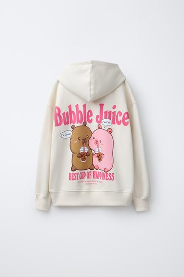 SWEAT À CAPUCHE CAPIBARA CAPYFUN © - Écru de Zara - Image 1