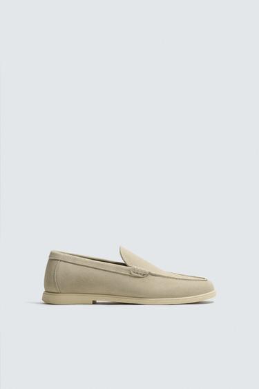CASUAL LEATHER LOAFERS - Ecru White by Zara