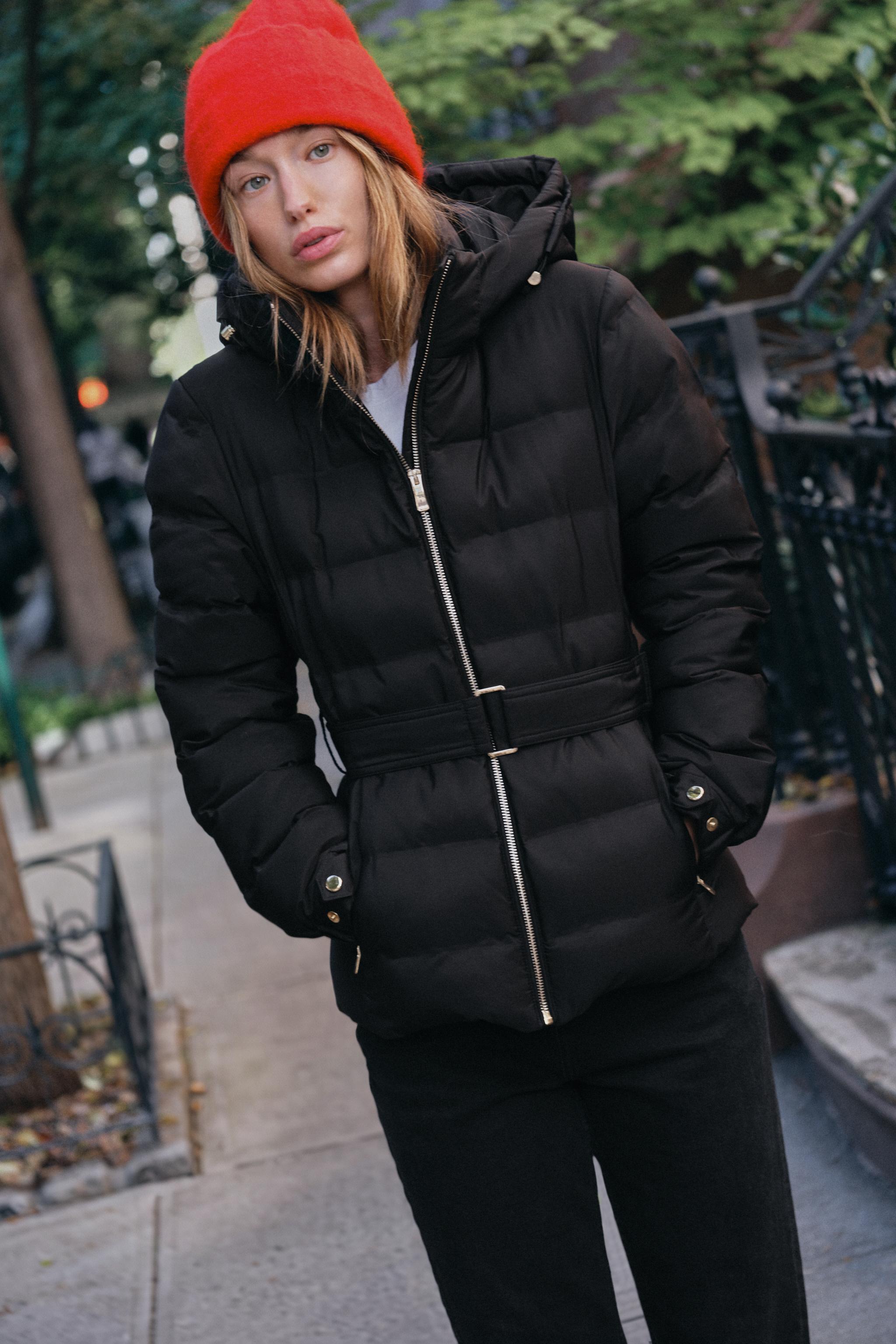 Water-Repellent Windproof Quilted Hoodie Anorak by Zara
