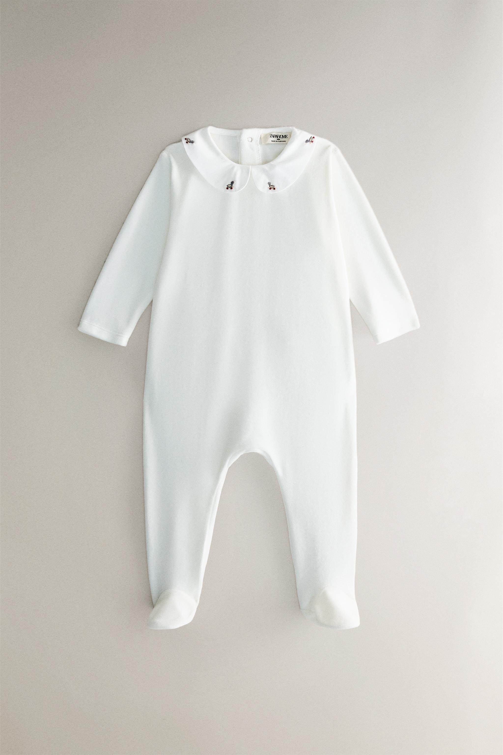 キッズ アヒル ベロア ロンパース - オフホワイト | ZARA Japan