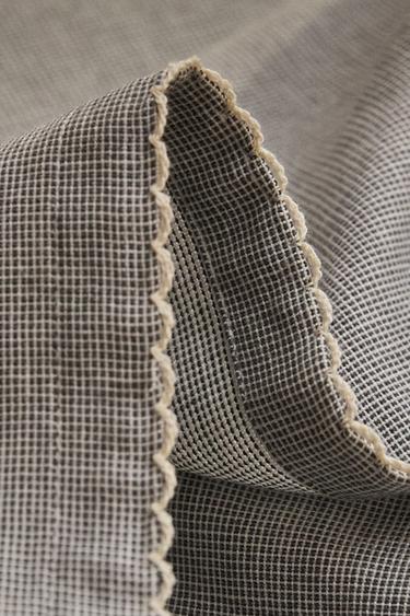 MANTELERÍA CON FESTÓN - Gris de Zara - Imagen 0