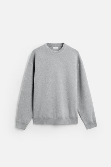 COTTON BLEND SWEATER - Grey marl by Zara