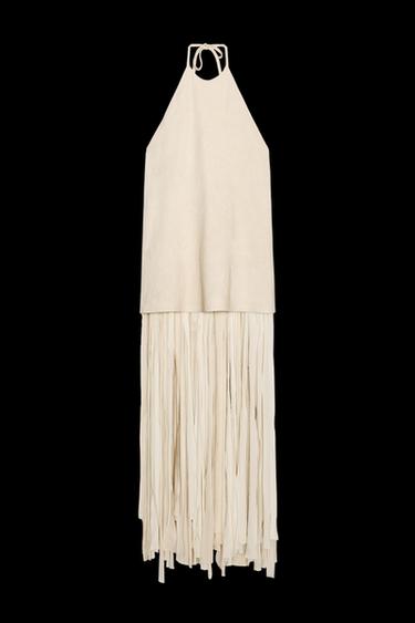 Zara ZW COLLECTION COMBINATION DRESS - Sand - Image 0