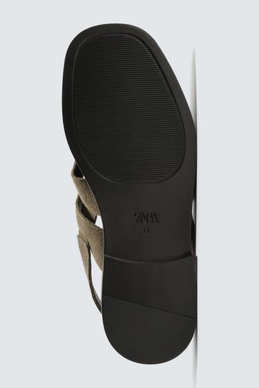 SANDALES STYLE PÊCHEUR EN CUIR - Beige de Zara - Image 5