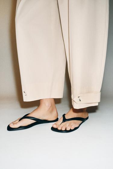 BARREL TROUSERS WITH ADJUSTABLE HEM - Ecru by Zara - Image 3