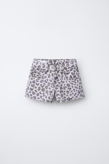 برمودا ANIMAL PRINT - وردي الخاص بـ Zara - صورة 0