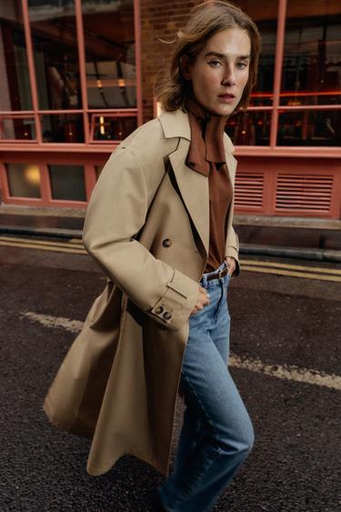 LONG TRENCH COAT - camel by Zara