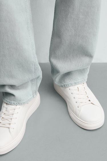 BASKETS EN CUIR - Blanc de Zara - Image 2