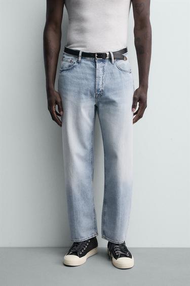LIGHTWEIGHT REGULAR FIT JEANS - Light blue by Zara