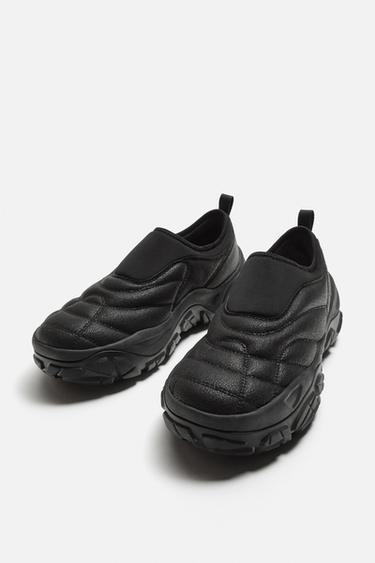 BASKET MATELASSÉE SANS LACETS - Noir de Zara - Image 3