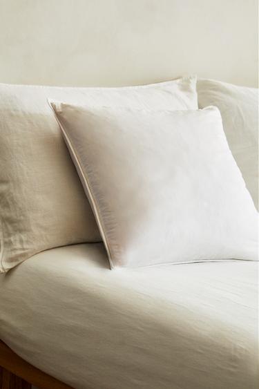 FEATHER CUSHION INSERT COTTON COVER - White by Zara - Image 9