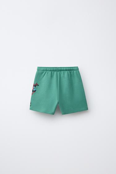 QUẦN SHORT THE AVENGERS © MARVEL - Màu xanh lá dịu từ Zara