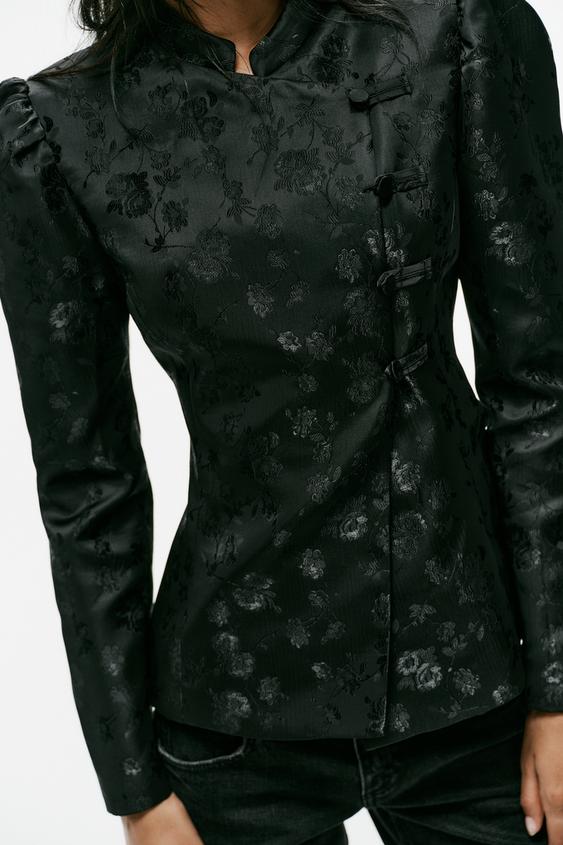 BLAZER JACQUARD ALAMARES - Noir de Zara - Image 1
