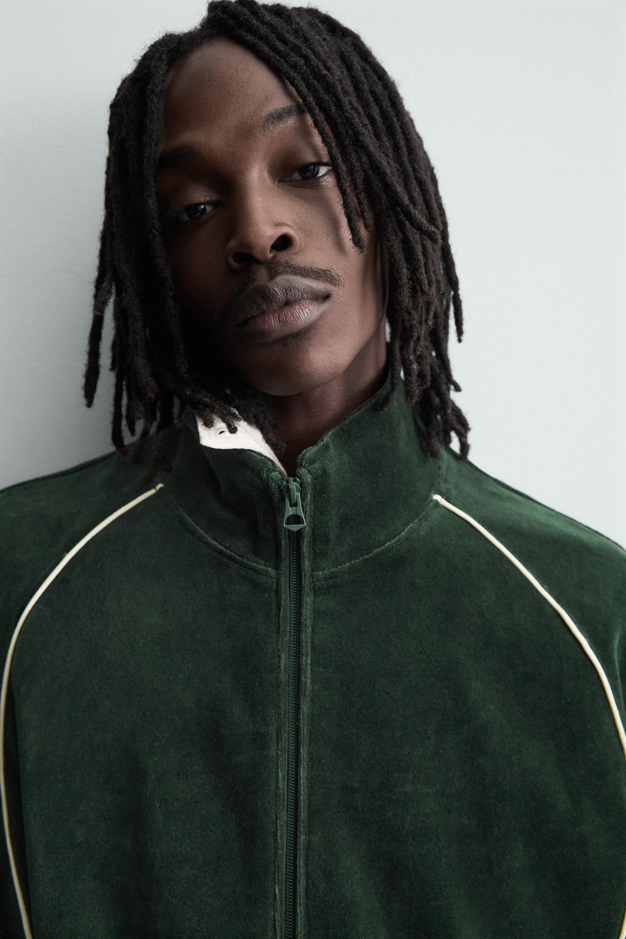 VELOUR PIPING JACKET